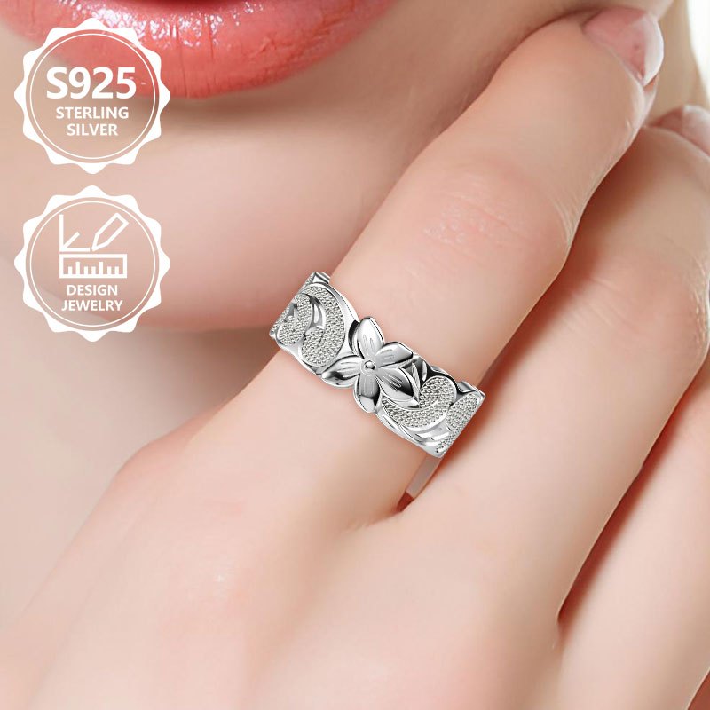Women's 925 Sterling Silver Classic Ring for Daily Outings